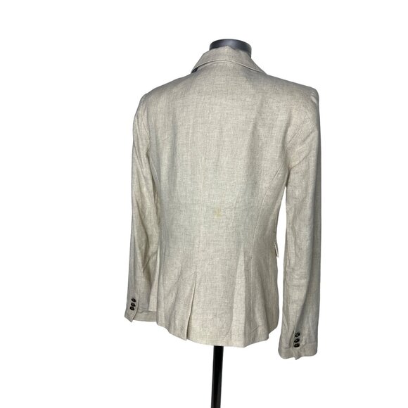 British Khaki Authentic Vintage Women's M Creme Blazer - Picture 4 of 10